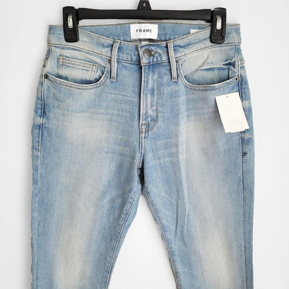 NWT Frame L'Homme Athletic Light Wash Denim Slim Fit Mid Rise Jeans - Picture 7 of 11